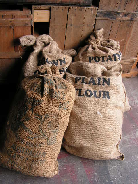 SACK, Hessian - Printed Produce Various